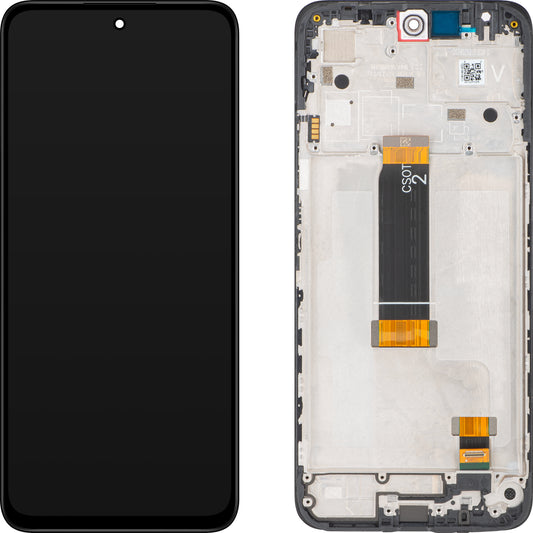 Display med Touchscreen Xiaomi Redmi 12 5G, med Ramme, Svart, Service Pack 5600180M1900