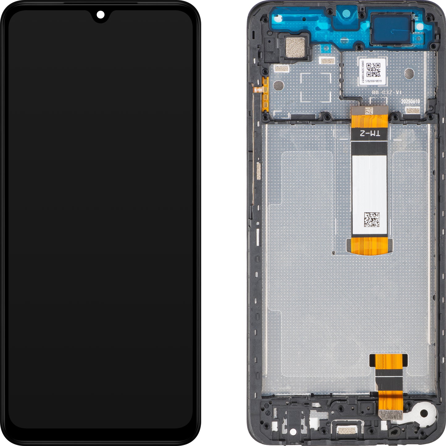 Touchscreen-display Xiaomi Poco C71 / Redmi A5 4G, med ramme, Long Flex-versjon, svart, swap 56000100C3Z00