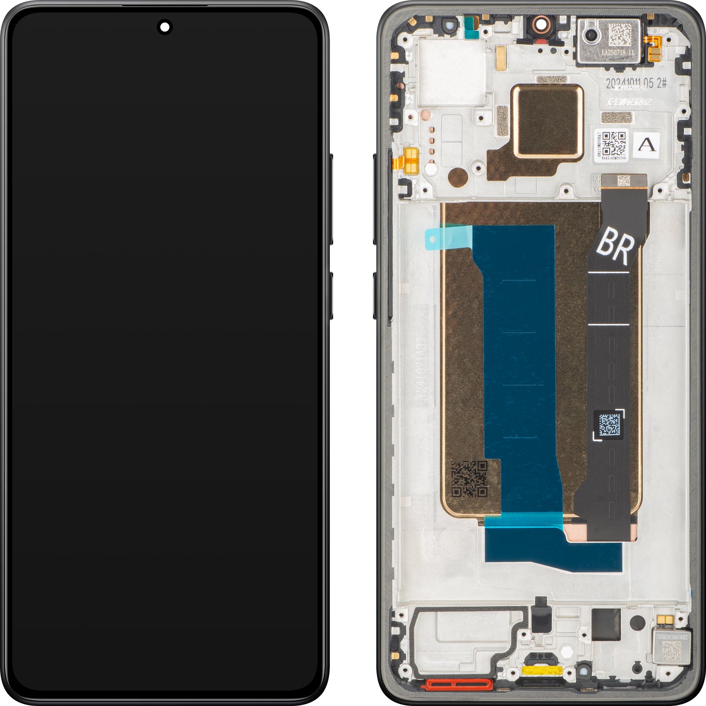 Touchscreen-display Xiaomi Poco X7 Pro, med ramme, svart, Swap 56000300O1000