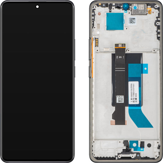 Skjerm med berøringsskjerm til Xiaomi Redmi Note 14 Pro 5G, med ramme, svart (Midnight Black), Swap 56002300O1600