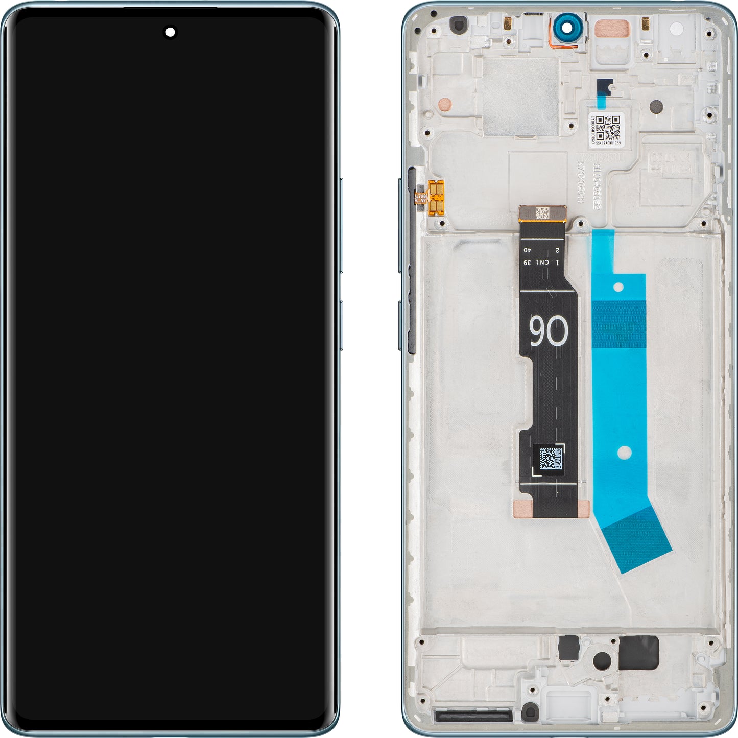 Touchscreen-display Xiaomi Redmi Note 14 Pro 4G, med ramme, blå (Ocean Blue), forseglet 560001000O600