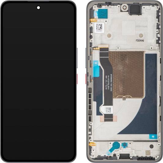 Touchskjermdisplay ZTE nubia Neo 3 GT, med ramme, svart, Service Pack 123448601195