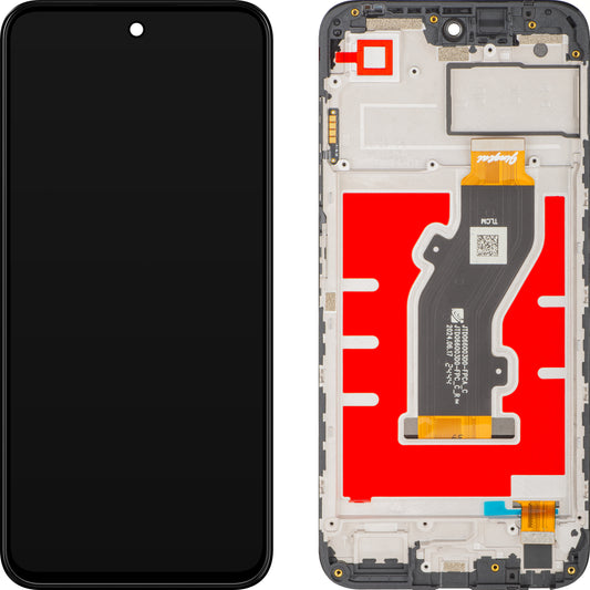 Touchscreen-display ZTE Blade V70 Design, med ramme, svart, Service Pack 80800520973