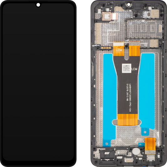 Touchskjermdisplay ZTE Blade A56 / Blade A36, med ramme, svart, servicepakke 80800522766