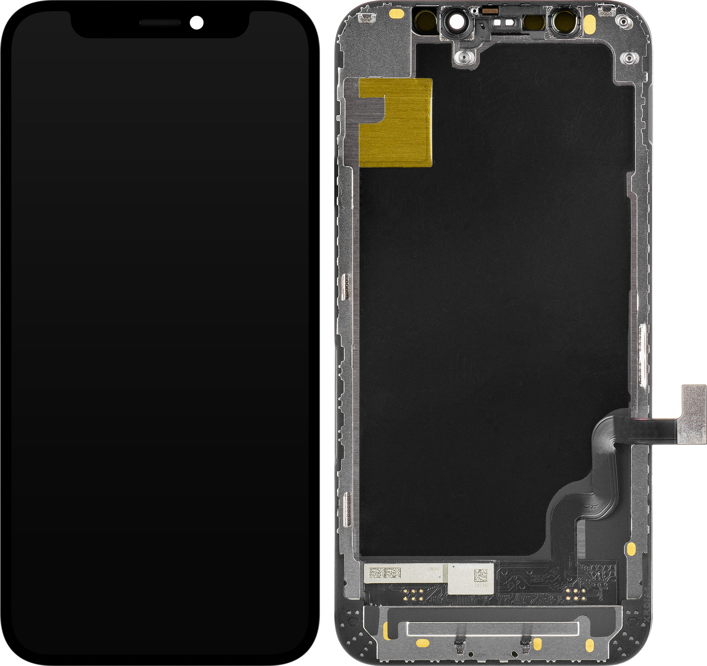 Display med ZY Touchscreen for Apple iPhone 12 mini, med ramme, LCD In-Cell IC Movable versjon, Svart