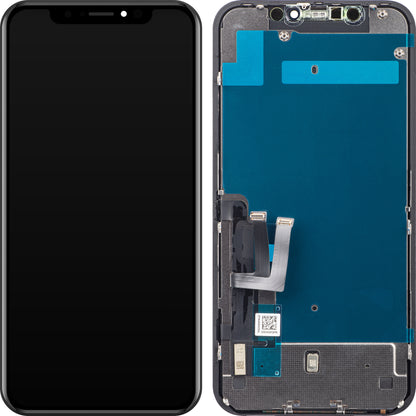 ZY berøringsskjerm for Apple iPhone 11, med ramme, In-Cell IC Movable LCD-versjon, svart 