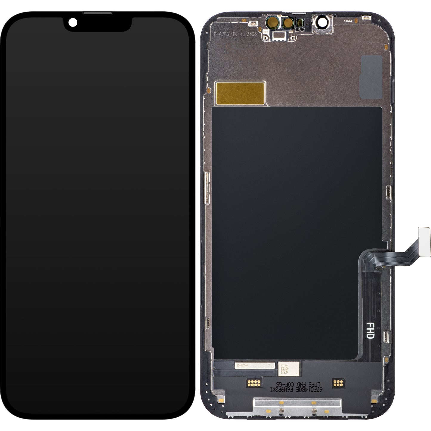 ZY berøringsskjerm for Apple iPhone 14 Plus, med ramme, In-Cell IC Movable LCD-versjon, svart 