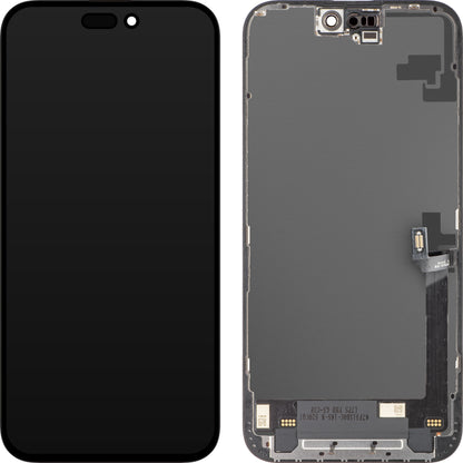Display med ZY Touchscreen for Apple iPhone 16 Plus, med ramme, In-Cell LCD-versjon, Svart