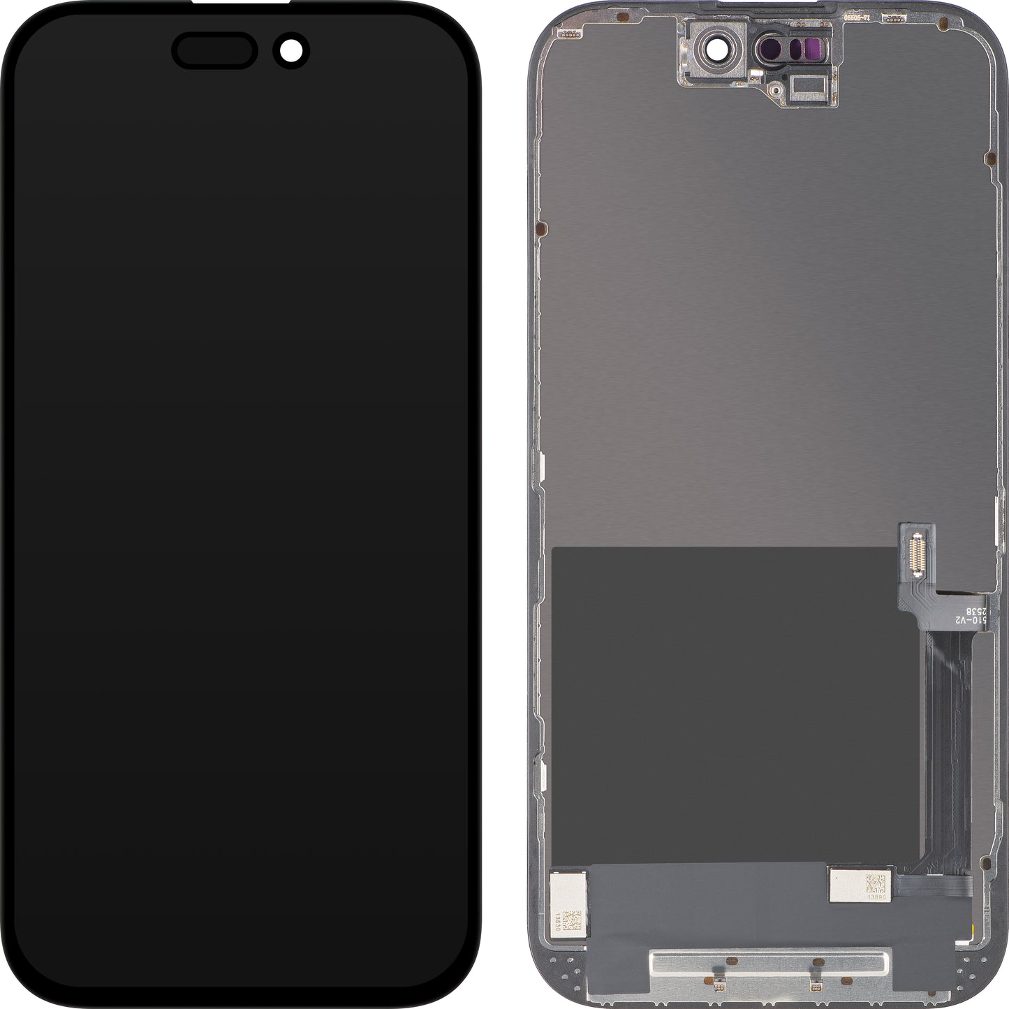 Display med ZY Touchscreen for Apple iPhone 16, med ramme, LCD In-Cell IC Movable versjon, Svart