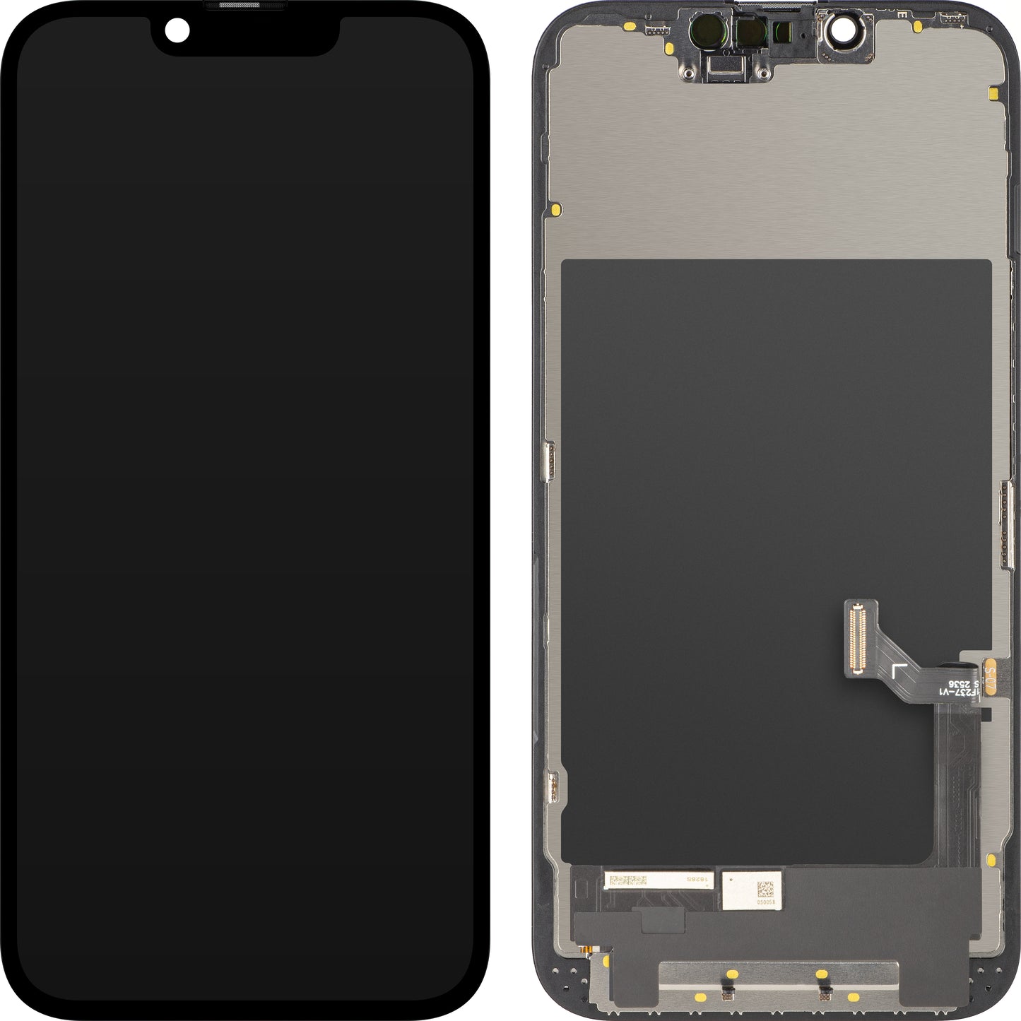 ZY berøringsskjermdisplay for Apple iPhone 17e / 16e, med ramme, LCD In-Cell IC flyttbar versjon, svart