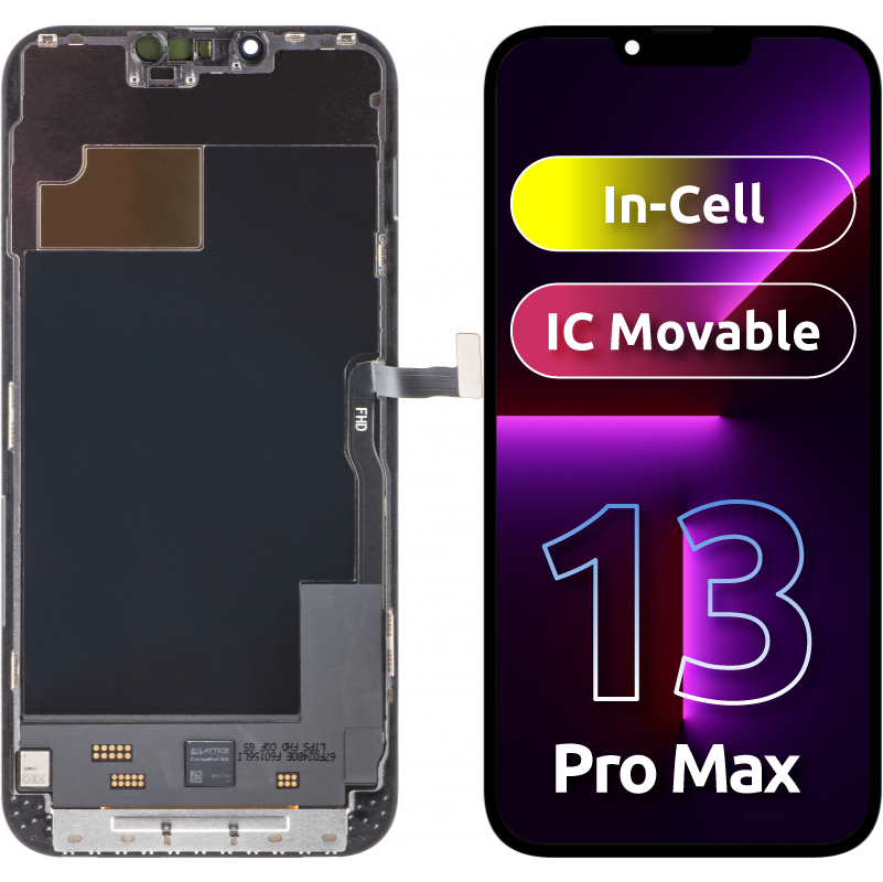 ZY berøringsskjermdisplay for Apple iPhone 13 Pro Max, med ramme, LCD In-Cell IC flyttbar versjon, svart