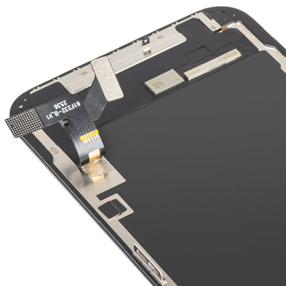 ZY berøringsskjermdisplay for Apple iPhone 17e / 16e, med ramme, LCD In-Cell IC flyttbar versjon, svart