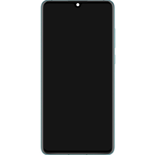 Berøringsskjerm Huawei P30, med ramme og batteri, blå (pustende krystall), servicepakke 02354HMF