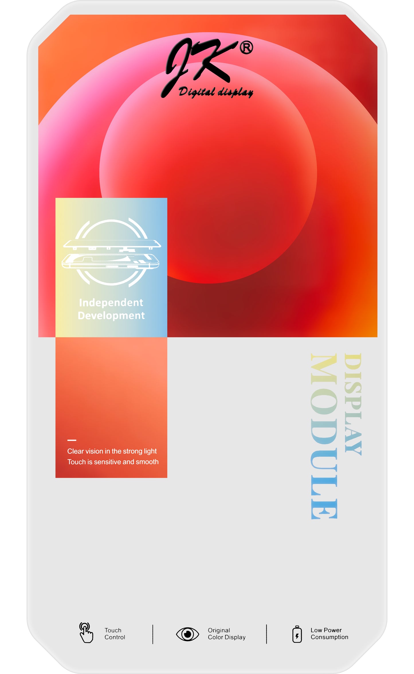 JK berøringsskjerm for Apple iPhone 11, med ramme, In-Cell LCD-versjon, svart