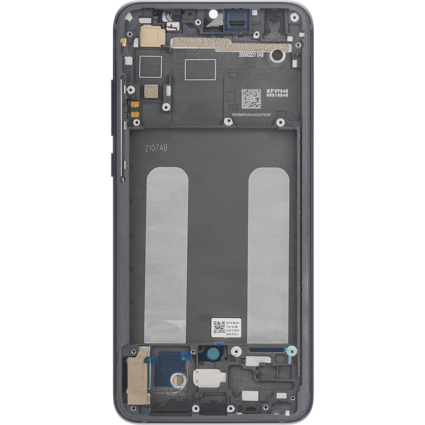 Display med Touchscreen Xiaomi Mi 9 Lite, med Ramme, Grå, Service Pack 560610118033