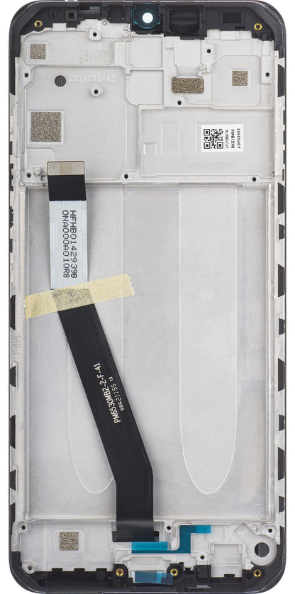 Display med Touchscreen Xiaomi Redmi 9, med Ramme, Svart, Service Pack 5600050J1900