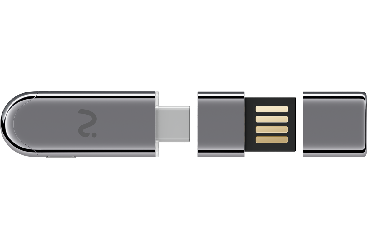 Viaim NoteKit AI opptaksdongle / diktafon, USB-C / USB-A, grå