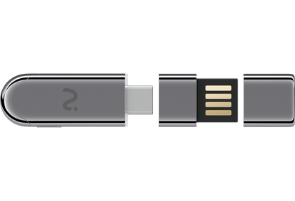 Viaim NoteKit AI opptaksdongle / diktafon, USB-C / USB-A, grå