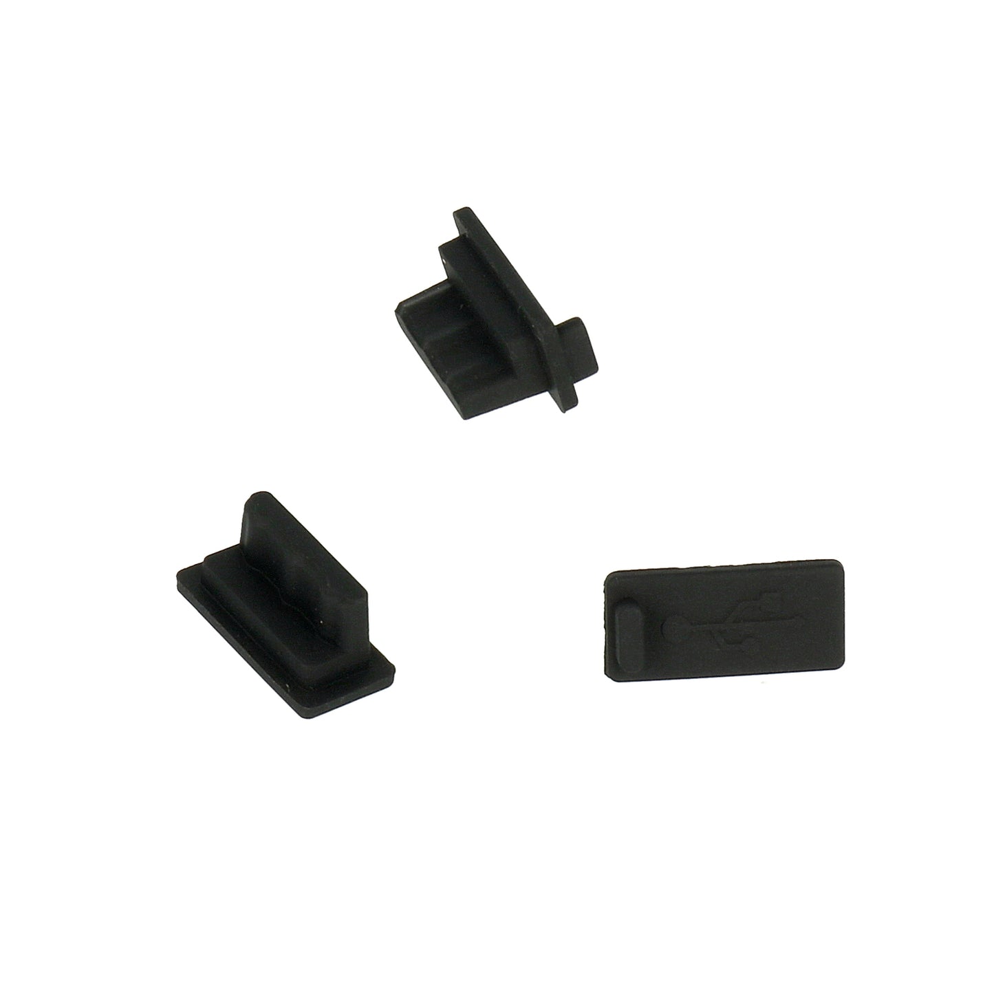 OEM Støvdop for telefonport, USB-A, Sett med 10 stk, Svart
