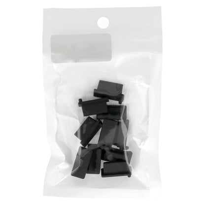 OEM Støvdop for telefonport, USB-A, Sett med 10 stk, Svart