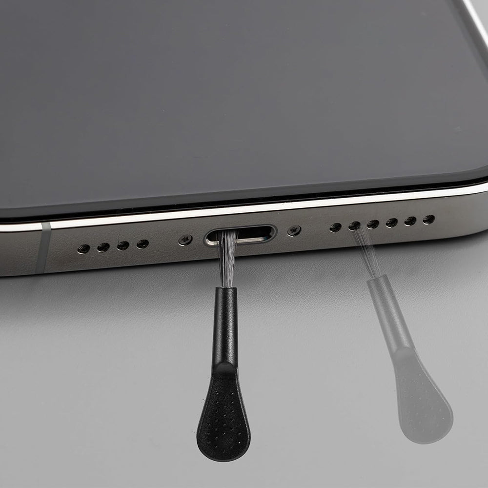Støvdoppsett for telefonport Techsuit AD1, USB-C, sett med 4 stk, svart
