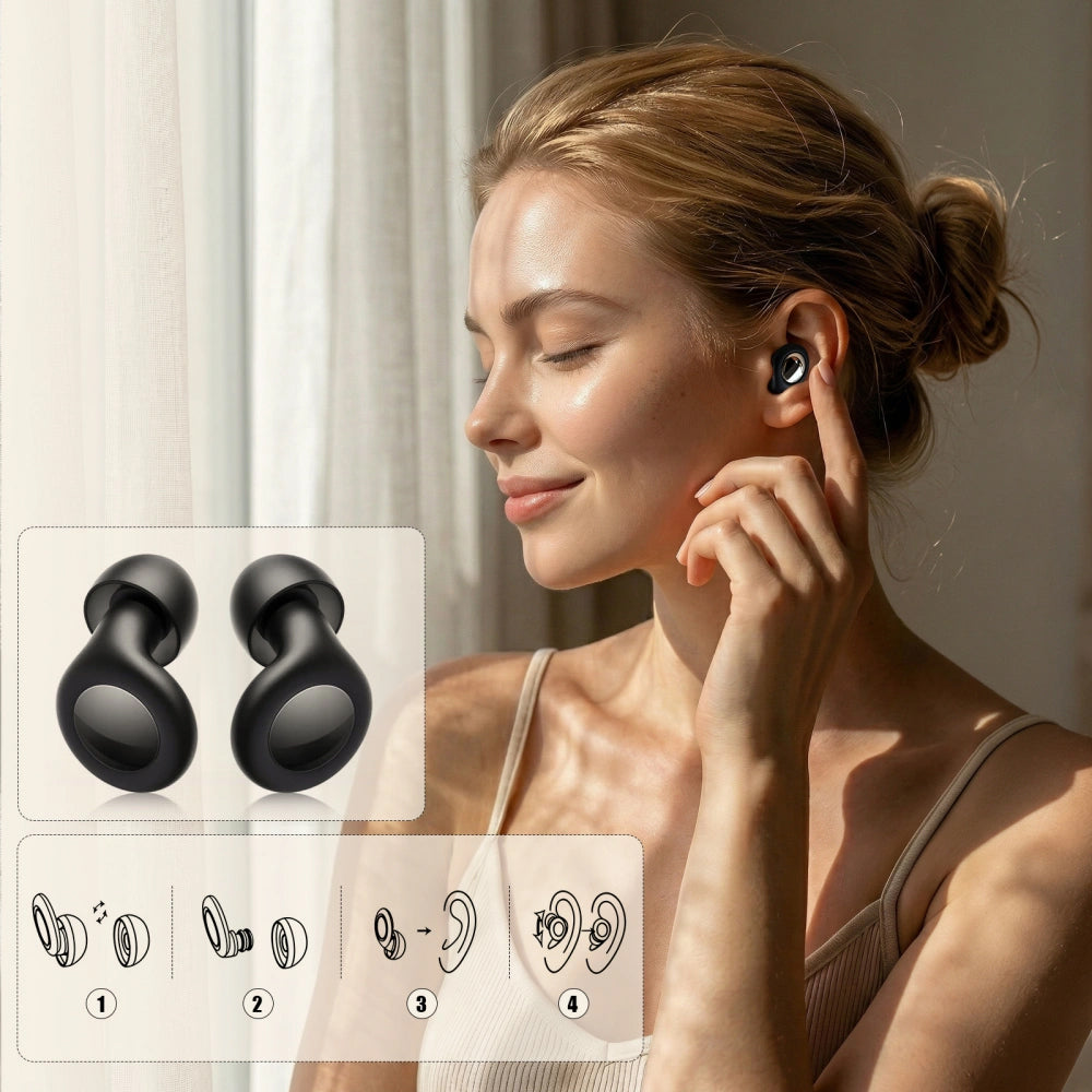 Ørepropper Tech-Protect QuietFit, Svarte