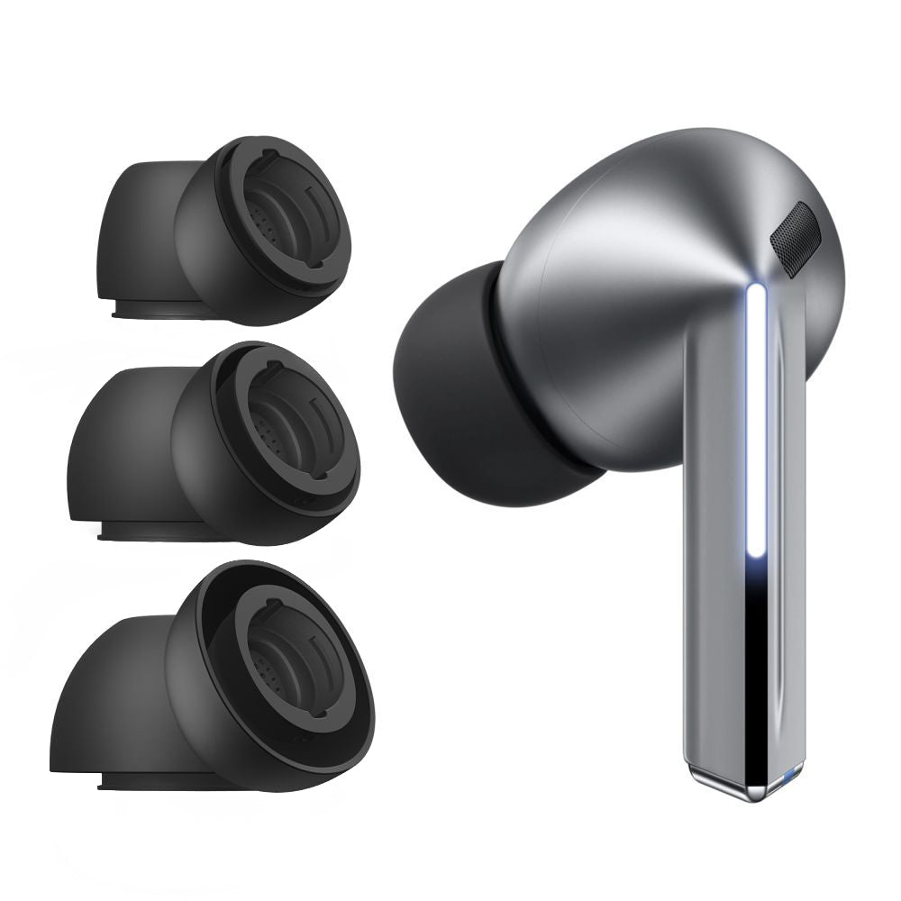 Tech-Protect ørepropper for Samsung Galaxy Buds3 Pro, Størrelse S / M / L, Svarte