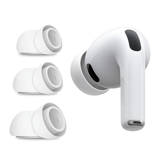 Techsuit ET2 propper for Apple AirPods Pro 3, Størrelse XS / S / L, Hvite