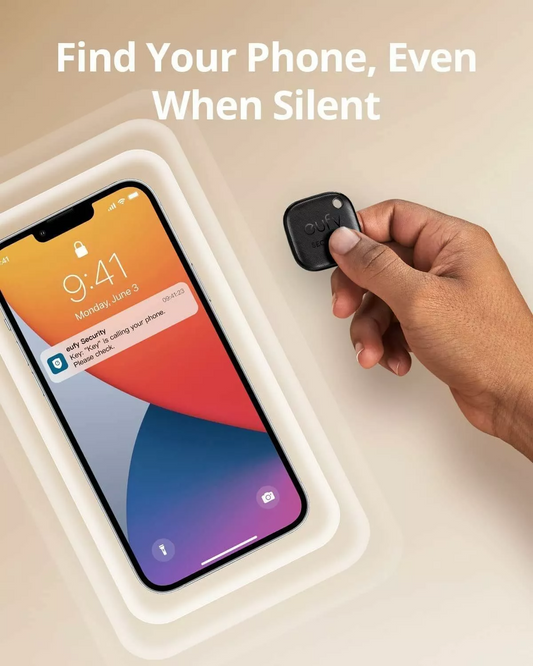 Eufy Security SmartTrack Link for iOS Series, Sett med 4 stk, Svart E87B0012