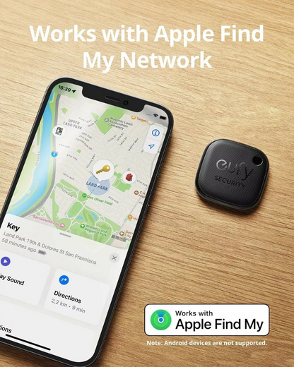 Eufy Security SmartTrack Link for iOS Series, Sett med 2 stk, Svart E87B0011