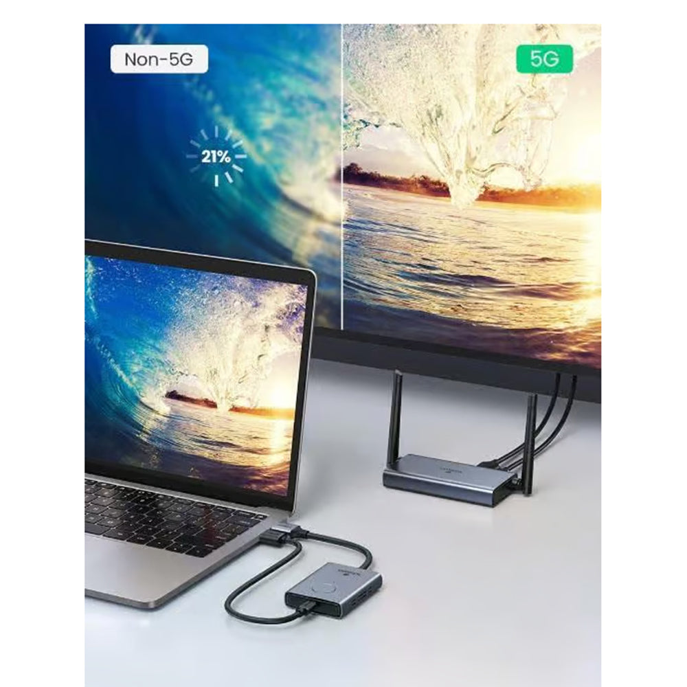 Trådløs HDMI Extender UGREEN CM506, 1080P, Grå