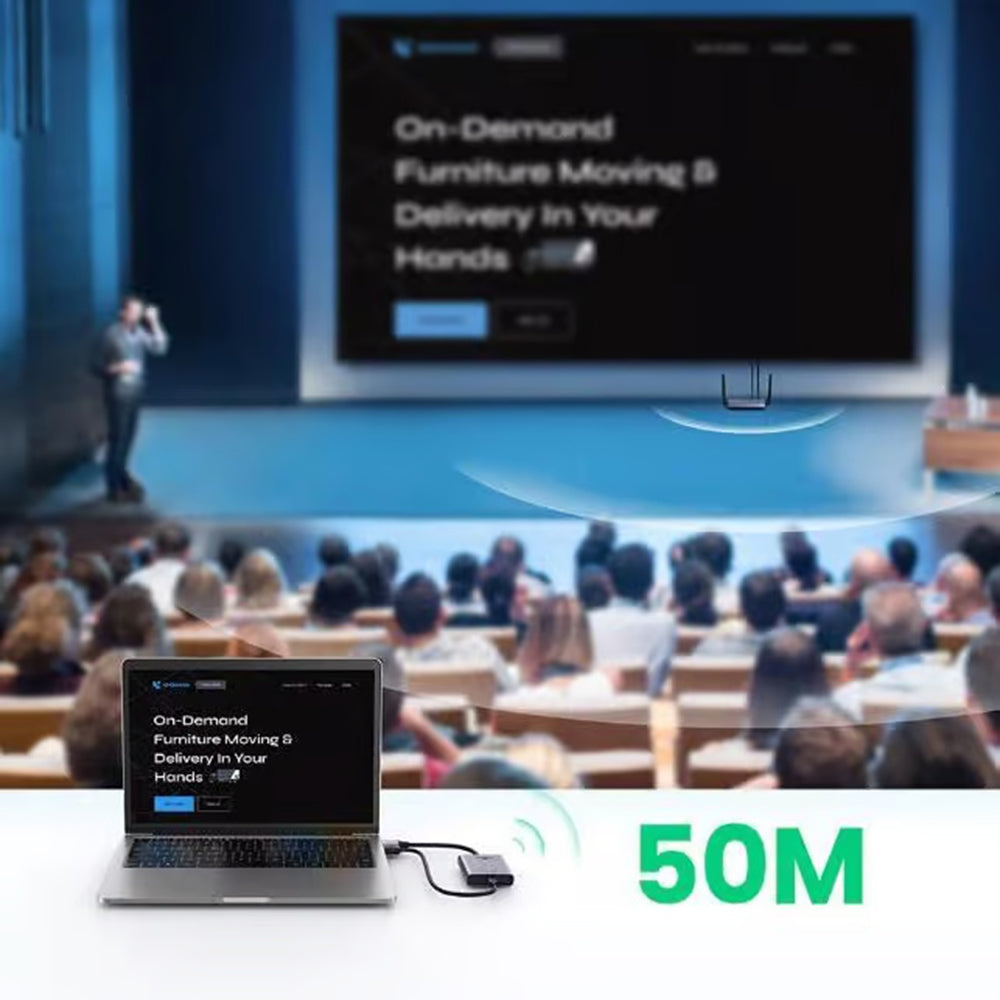 Trådløs HDMI Extender UGREEN CM506, 1080P, Grå