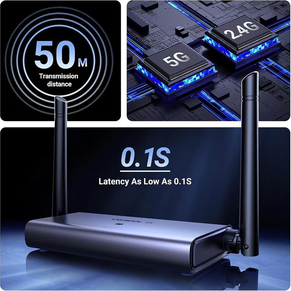 Trådløs HDMI-forlenger UGREEN CM586, 4K, Svart