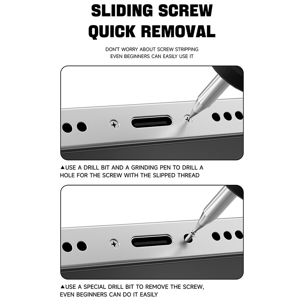 Luowei LW-331 bits for extracting broken screws, 2in1