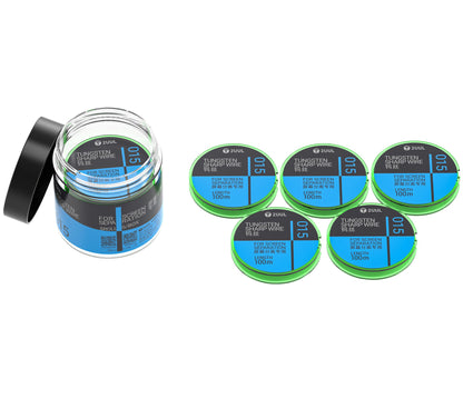 Tungstentråd 2UUL WS-015, 0,015 mm, 100 m, Sett med 5 stk