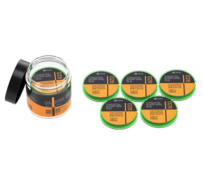 Tungstentråd 2UUL WS-028, 0,028 mm, 100 m, Sett med 5 stk
