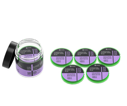 Tungstentråd 2UUL WS-035, 0,035 mm, 100 m, Sett med 5 stk