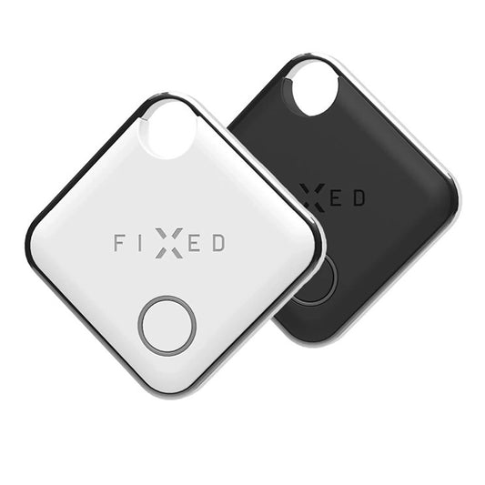Fixed SmartTag Duo for iOS, Set 2 Stykker, Hvit / Svart