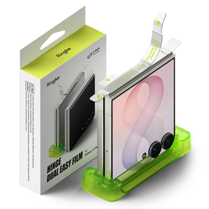 Beskyttelsesfilm for hengsel Ringke Dual Easy for Samsung Galaxy Z Flip8 F776, plast, sett med 2 stk