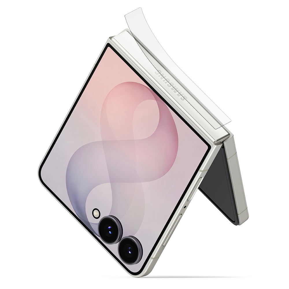 Beskyttelsesfilm for hengsel Ringke Dual Easy for Samsung Galaxy Z Flip8 F776, plast, sett med 2 stk