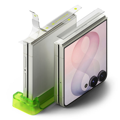 Beskyttelsesfilm for hengsel Ringke Dual Easy for Samsung Galaxy Z Flip8 F776, plast, sett med 2 stk