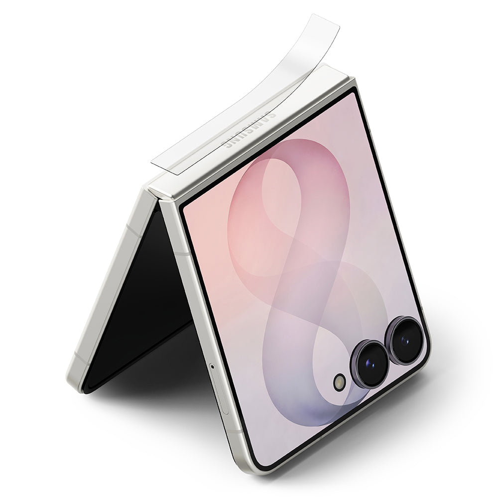 Beskyttelsesfilm for hengsel Ringke Dual Easy for Samsung Galaxy Z Flip8 F776, plast, sett med 2 stk