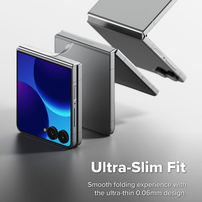 Beskyttelsesfilm for hengsel Ringke Dual Easy for Samsung Galaxy Z Flip8 F776, plast, sett med 2 stk