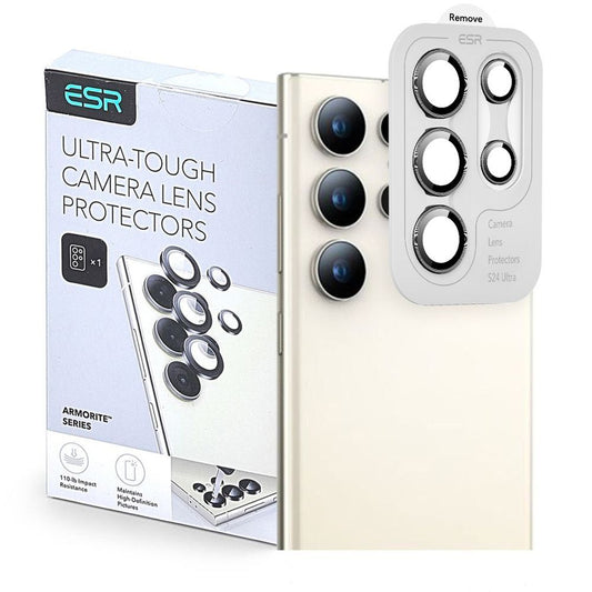 Beskyttelsesfolie for bakre kamera ESR Armorite for Samsung Galaxy S25 Ultra S938, Herdet glass, Svart