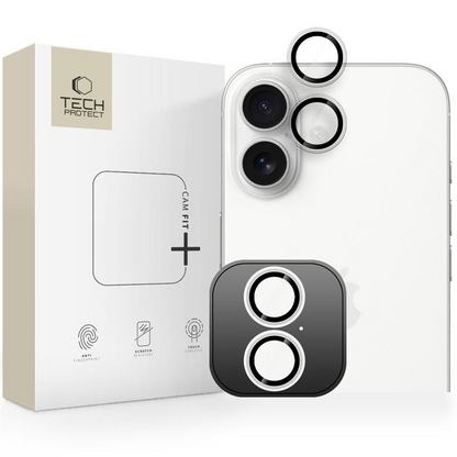 Beskyttelsesfolie for bakre kamera Tech-Protect CamRing Fit+ for Apple iPhone 17, Herdet glass, Gjennomsiktig