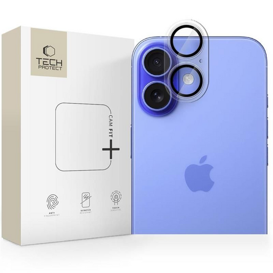 Beskyttelsesfolie for bakre kamera Tech-Protect CamFull Fit+ for Apple iPhone 17, Herdet glass, Matt gjennomsiktig