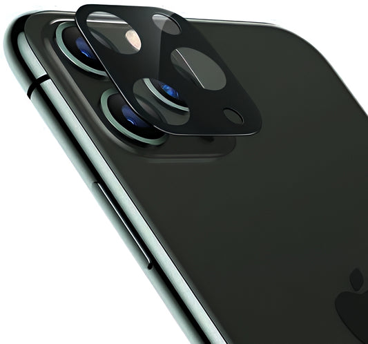 Bakre kameralinsebeskytter XO Design 3D for Apple iPhone 12 Pro Max, Herdet glass, Svart
