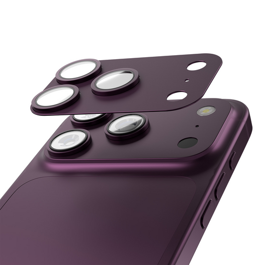 Beskyttelsesfilm for bakre kamera Etteri for Apple iPhone 18 Pro, Herdet glass, Burgunder