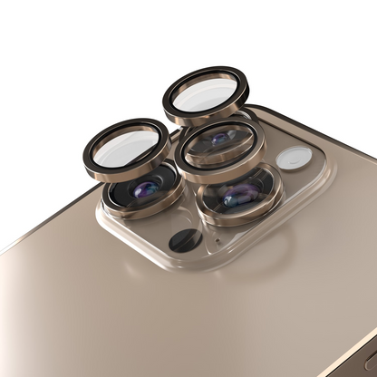 Etteri bakkamera beskyttelsesfilm for Apple iPhone 16 Pro Max / 16 Pro, Herdet glass, Bronse