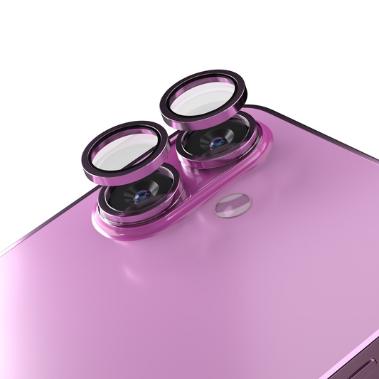 Etteri bakkamera beskyttelsesfilm for Apple iPhone 16 Plus / 16, Herdet glass, Rosa